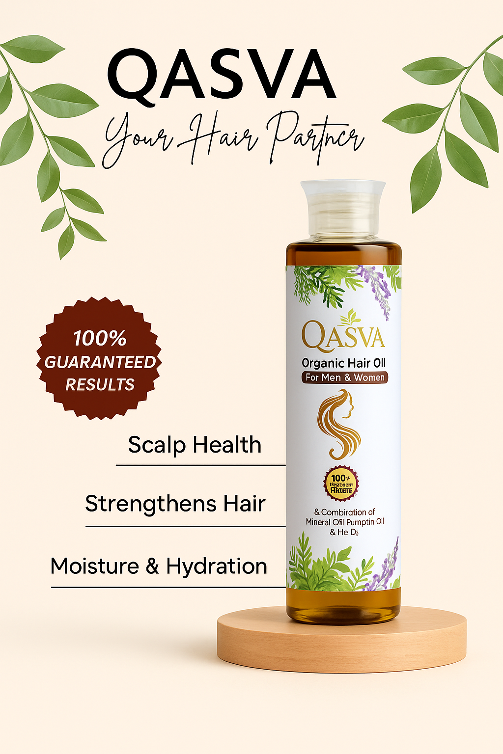 Qaswa Natural Hair Growth & Strength Oil (150 ml )
